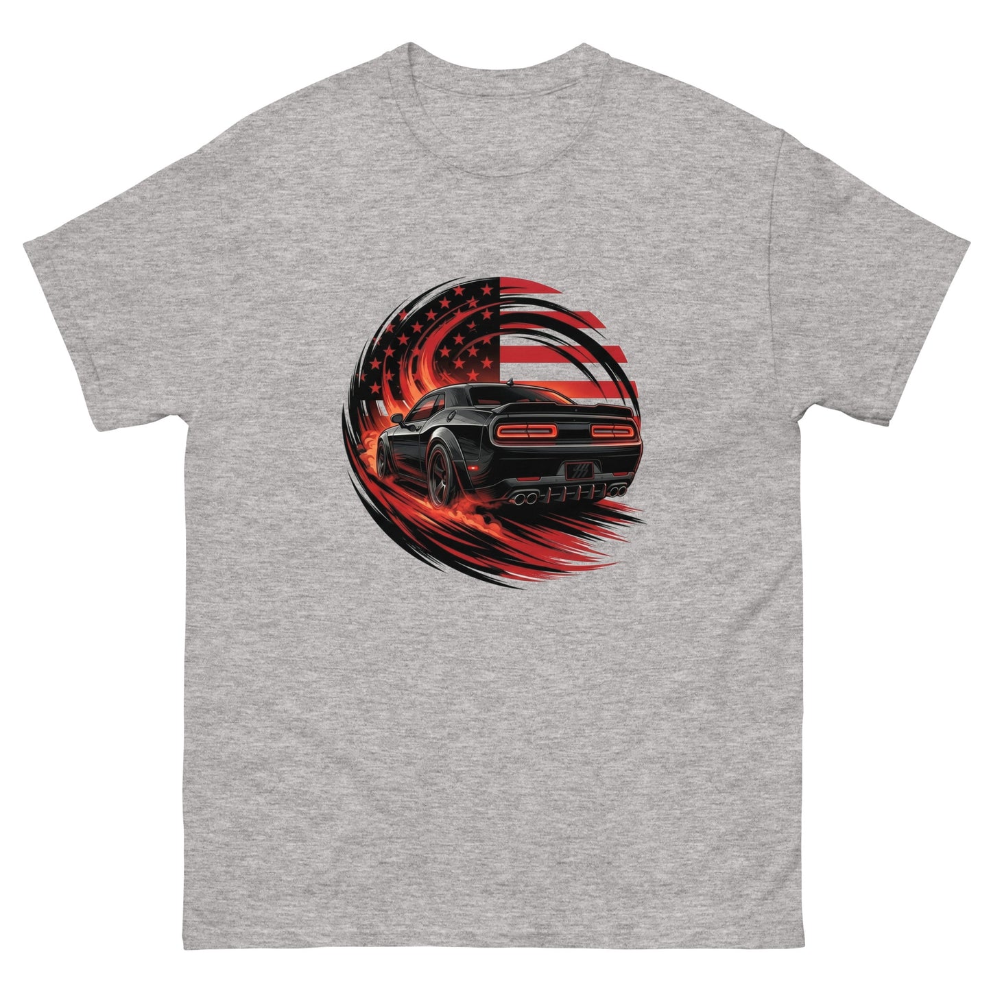 Burnout Tee — Flag & V8 — Marque automotive apparel
