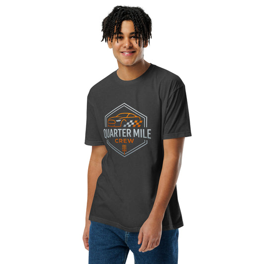 Quarter Mile Crew Tee — Drag Crest — Marque automotive apparel
