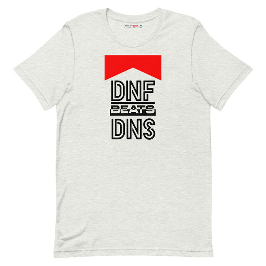 DNF Beats DNS racing graphic t-shirt — Marque