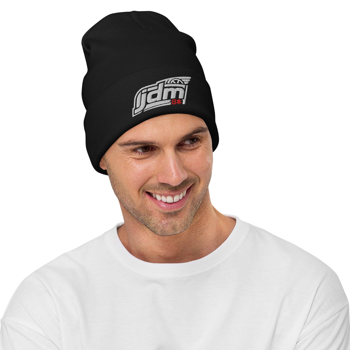 Marque automotive embroidered beanie hat — Marque