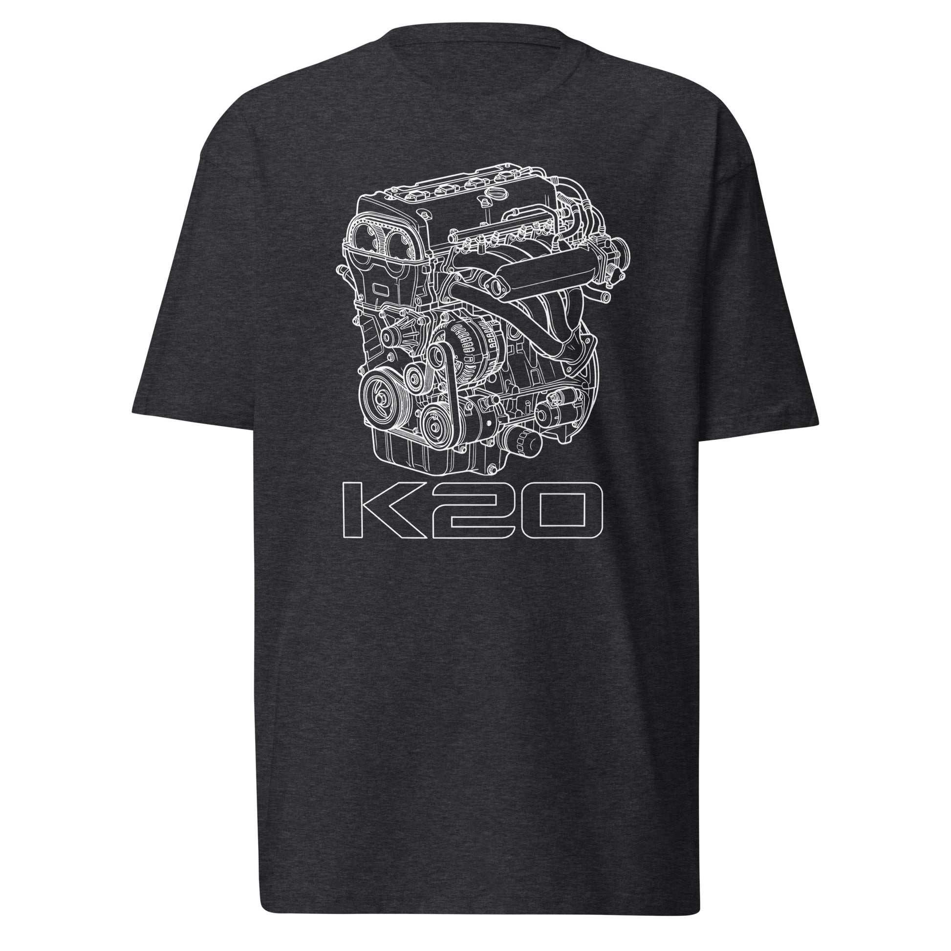 K20 Blueprint Tee — High-Rev Inline-Four — Marque automotive apparel