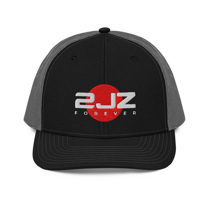 2JZ Forever automotive trucker cap hat — Marque
