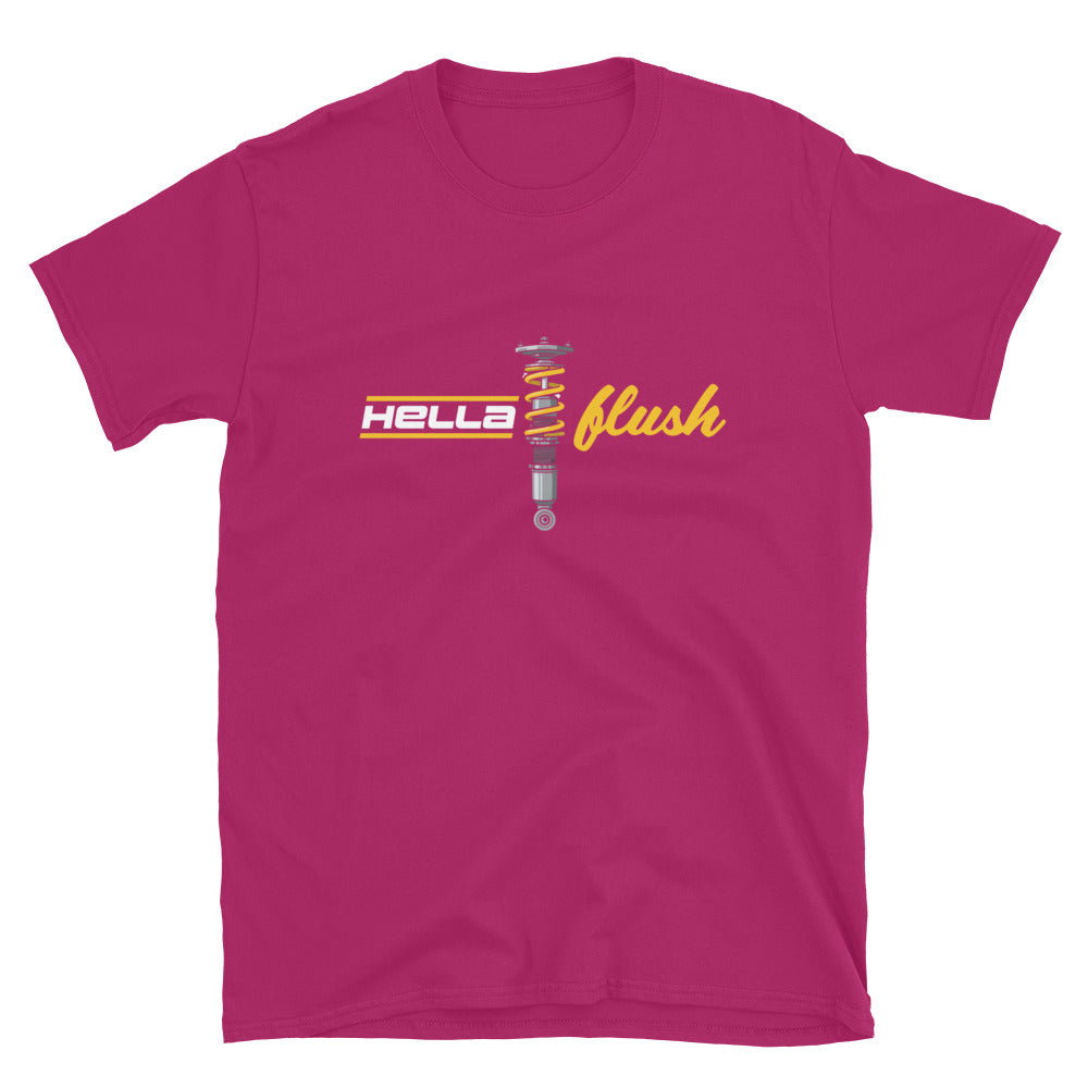 Hella Flush Tee — Static Stance graphic t-shirt, front view (15) — Marque automotive apparel