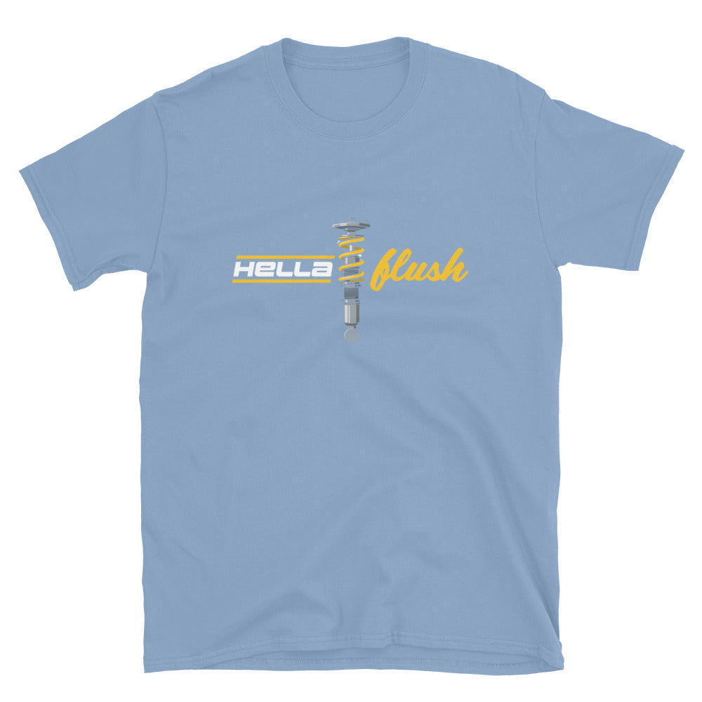 Hella Flush Tee — Static Stance graphic t-shirt, front view (13) — Marque automotive apparel