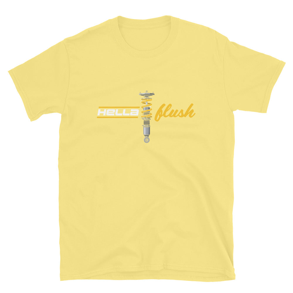 Hella Flush Tee — Static Stance graphic t-shirt, front view (20) — Marque automotive apparel