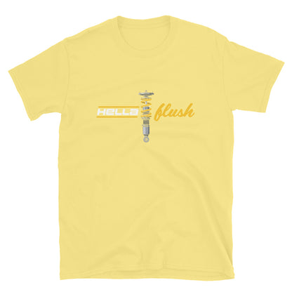 Hella Flush Tee — Static Stance graphic t-shirt, front view (20) — Marque automotive apparel