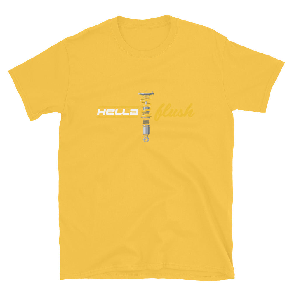 Hella Flush Tee — Static Stance graphic t-shirt, front view (21) — Marque automotive apparel
