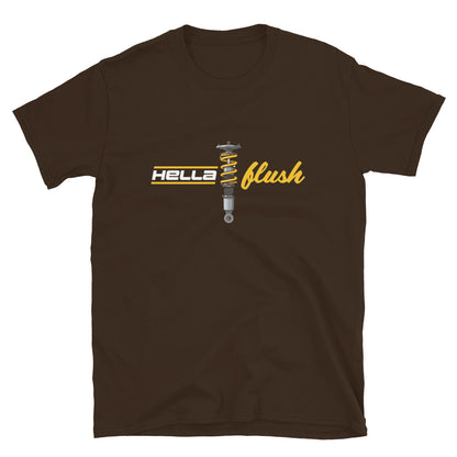 Hella Flush Tee — Static Stance graphic t-shirt, front view (12) — Marque automotive apparel