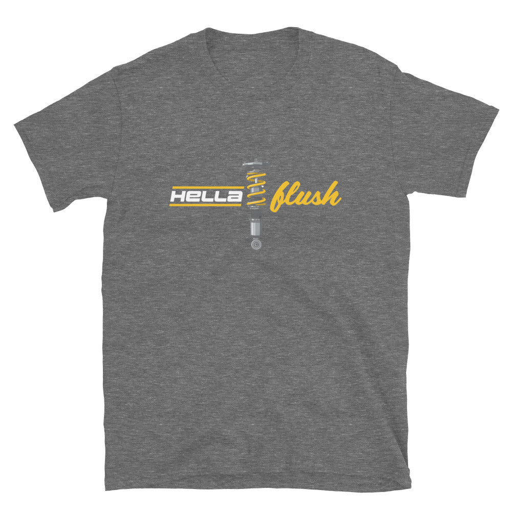 Hella Flush Tee — Static Stance graphic t-shirt, front view (2) — Marque automotive apparel