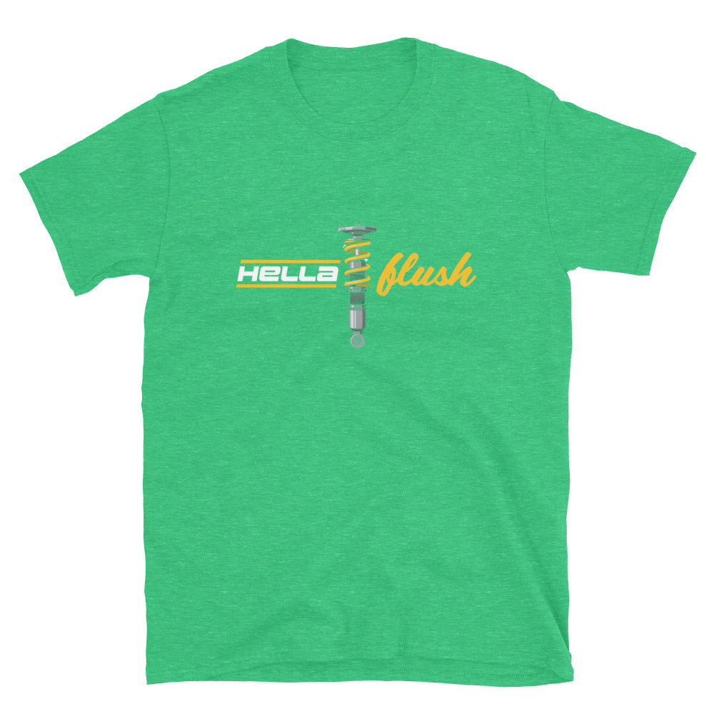 Hella Flush Tee — Static Stance graphic t-shirt, front view (6) — Marque automotive apparel