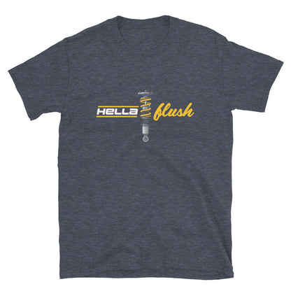 Hella Flush Tee — Static Stance graphic t-shirt, Navy front view (2) — Marque automotive apparel