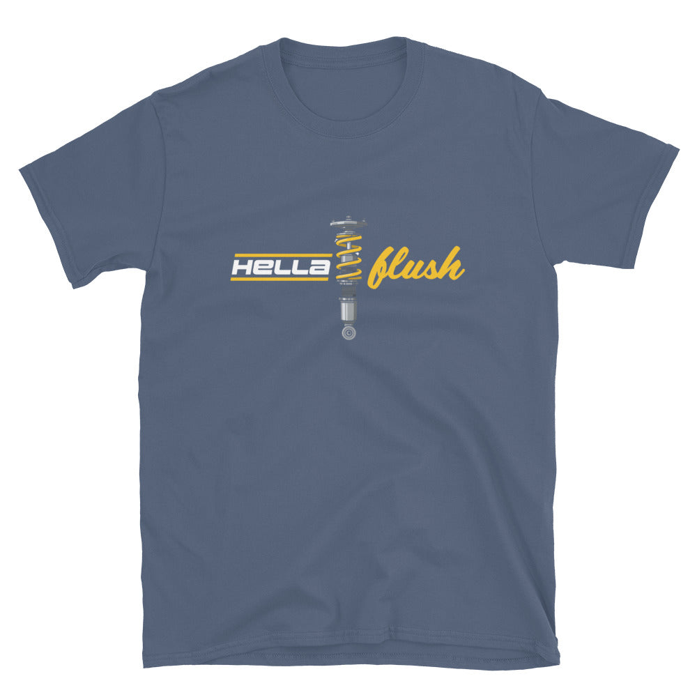 Hella Flush Tee — Static Stance graphic t-shirt, front view (16) — Marque automotive apparel