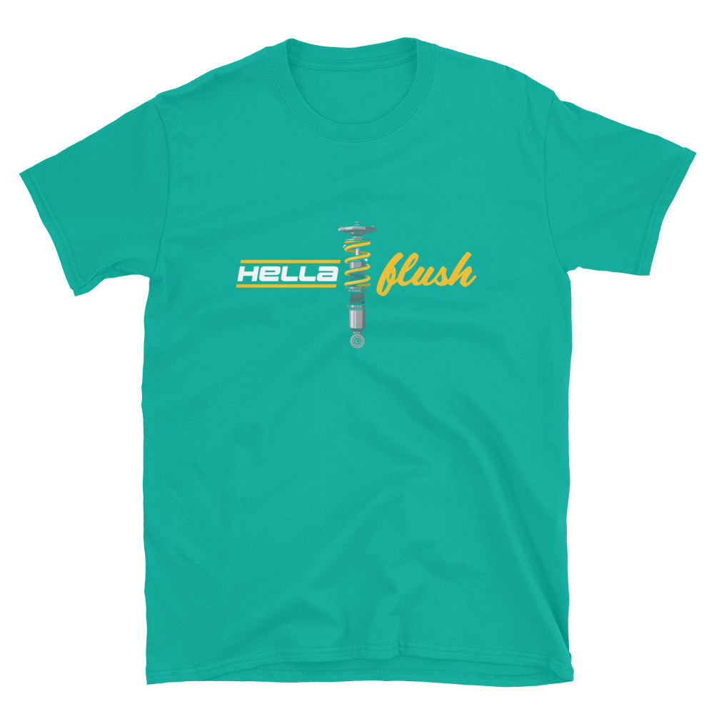 Hella Flush Tee — Static Stance graphic t-shirt, front view (25) — Marque automotive apparel
