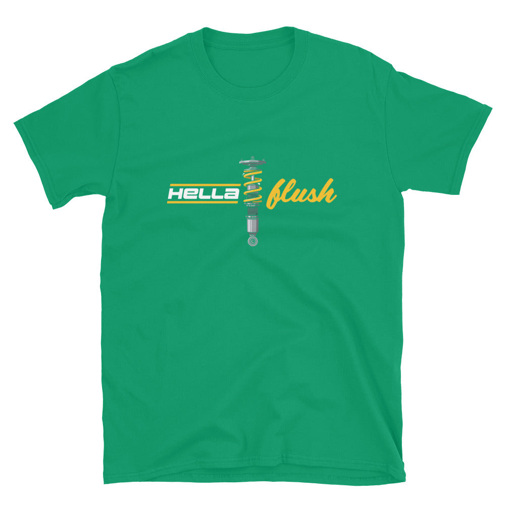 Hella Flush Tee — Static Stance graphic t-shirt, front view (26) — Marque automotive apparel
