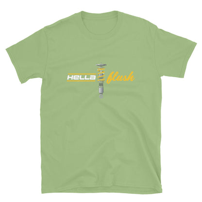 Hella Flush Tee — Static Stance graphic t-shirt, front view (9) — Marque automotive apparel