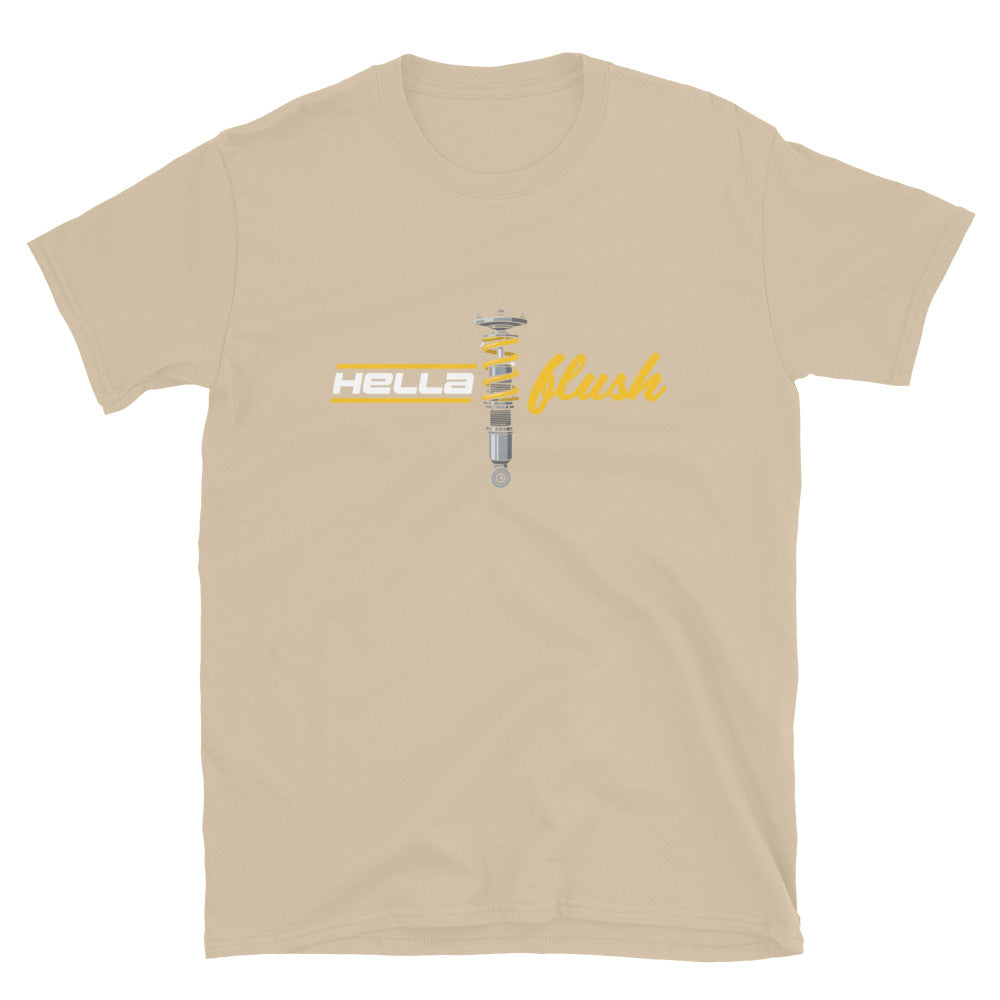Hella Flush Tee — Static Stance graphic t-shirt, front view (4) — Marque automotive apparel