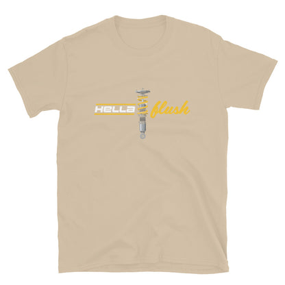 Hella Flush Tee — Static Stance graphic t-shirt, front view (4) — Marque automotive apparel