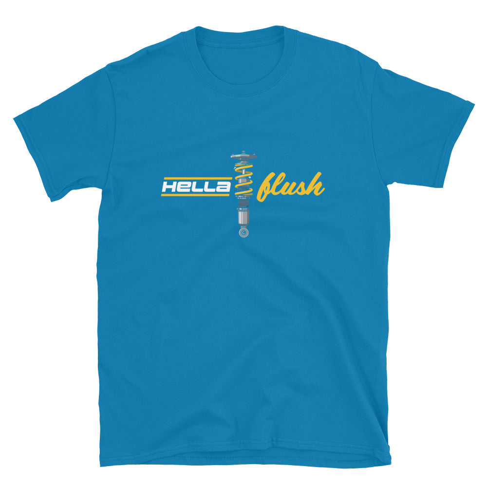 Hella Flush Tee — Static Stance graphic t-shirt, front view (22) — Marque automotive apparel