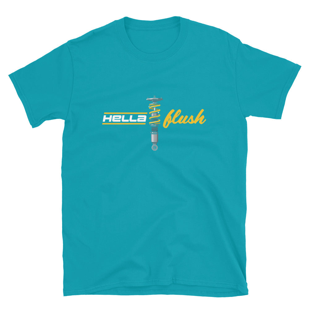 Hella Flush Tee — Static Stance graphic t-shirt, front view (18) — Marque automotive apparel