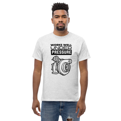 Works Well Under Pressure Turbo Tee — Marque automotive apparel