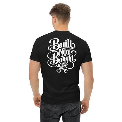 Built Not Bought Tee, Black — back print detail