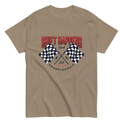 Shift Happens Tee — Marque automotive apparel