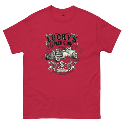 Lucky's Speed Shop Tee — Kustom Kulture — Marque automotive apparel