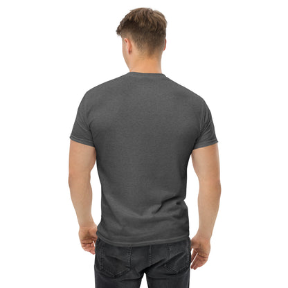 Boxy But Good Tee, Dark Heather back view — plain back, Marque automotive apparel