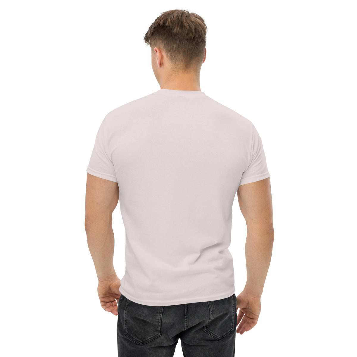 K20C Tee, Ice Grey back view — plain back, Marque automotive apparel