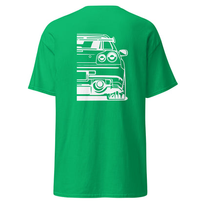 R34 Heritage Tee — Line Art — Marque automotive apparel