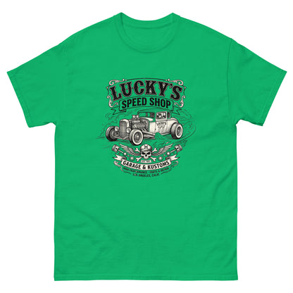 Lucky's Speed Shop Tee — Kustom Kulture — Marque automotive apparel