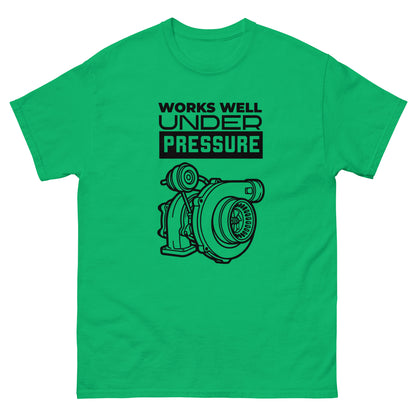 Works Well Under Pressure turbo graphic t-shirt — Marque