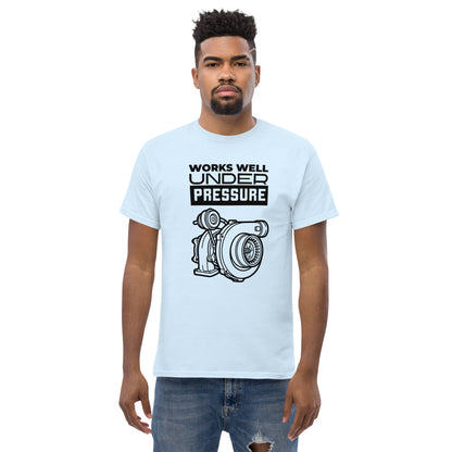 Works Well Under Pressure Turbo Tee — Marque automotive apparel