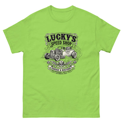 Lucky's Speed Shop Tee — Kustom Kulture — Marque automotive apparel