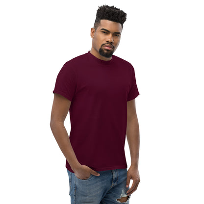 Need Money For Car Parts Tee, Maroon — right front three-quarter view showing the plain front