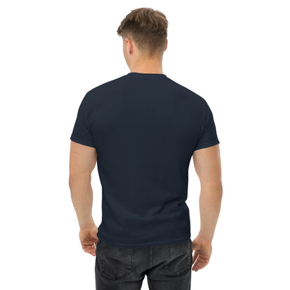 Boxy But Good Tee, Navy back view — plain back, Marque automotive apparel