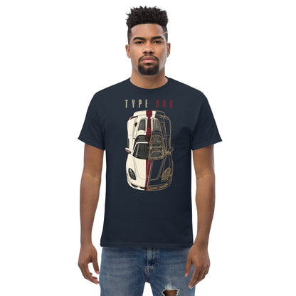 Type 980 tee, Navy front view — Marque automotive apparel