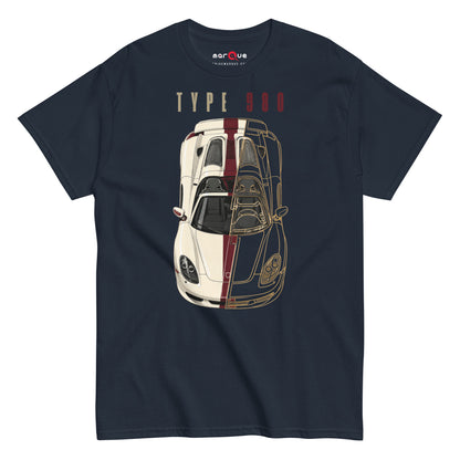 Type 980 tee, Navy front view (2) — Marque automotive apparel