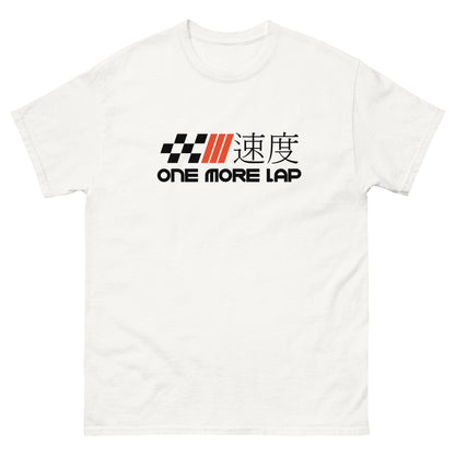 One More Lap track day motorsport graphic t-shirt — Marque