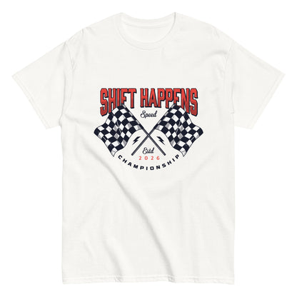 Shift Happens manual gearbox graphic t-shirt — Marque