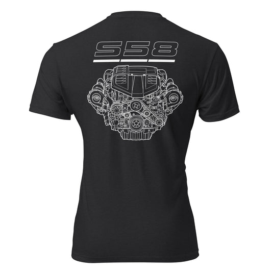 S58 straight-six engine graphic t-shirt — Marque