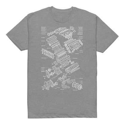 V10 blueprint engine graphic t-shirt — Marque