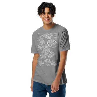 V10 blueprint engine graphic t-shirt — Marque