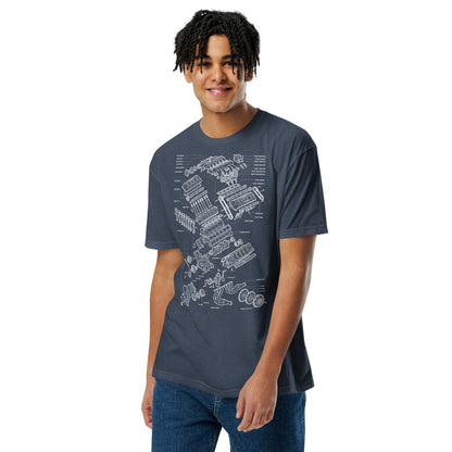 V10 blueprint engine graphic t-shirt — Marque