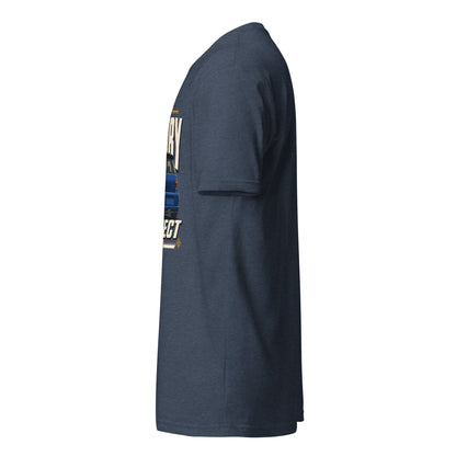 Mostly Factory Correct T-shirt, Midnight Navy left side view, Marque automotive apparel