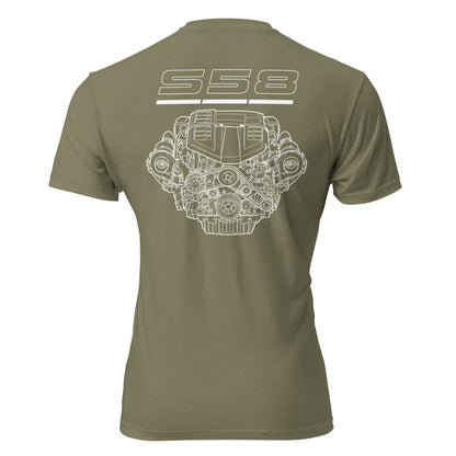 S58 straight-six engine graphic t-shirt — Marque