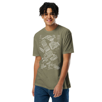 V10 blueprint engine graphic t-shirt — Marque