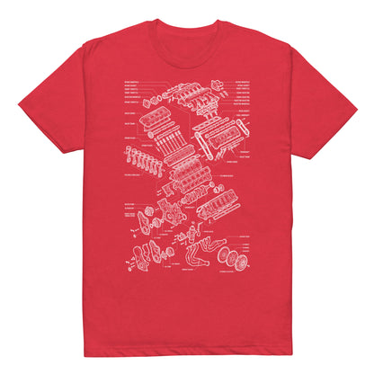 V10 blueprint engine graphic t-shirt — Marque