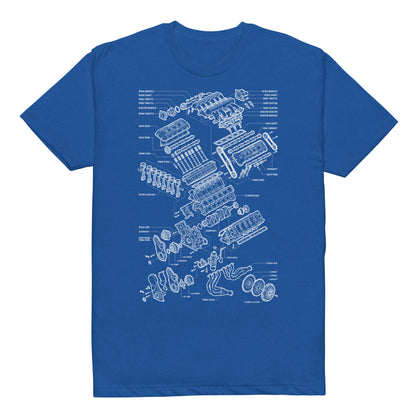 V10 blueprint engine graphic t-shirt — Marque
