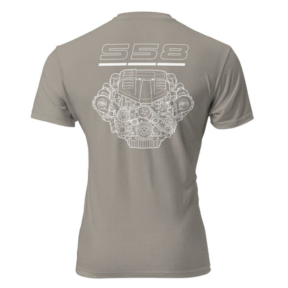 S58 straight-six engine graphic t-shirt — Marque